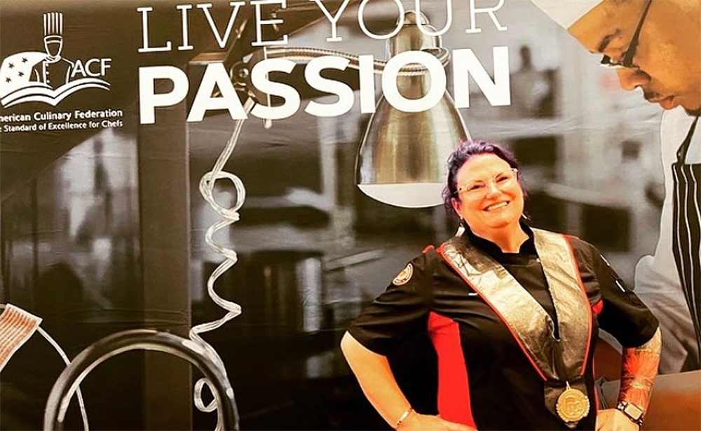 Chef Grier with Award